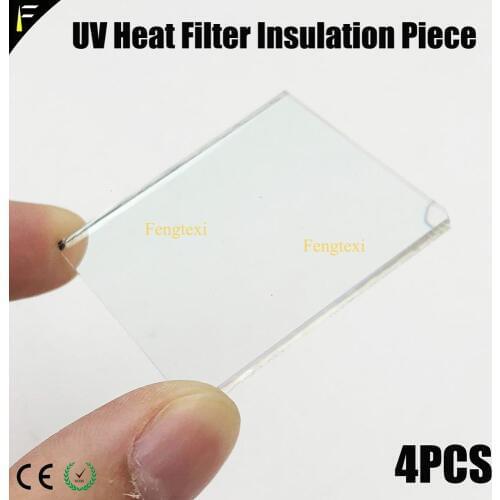 4pieces Moving Beam Light Spot 7R 230 16R 330 17R 350 40x40mm 52x40mm UV Heat Filter Insulation Piece Heat Resisting Sheet Glass