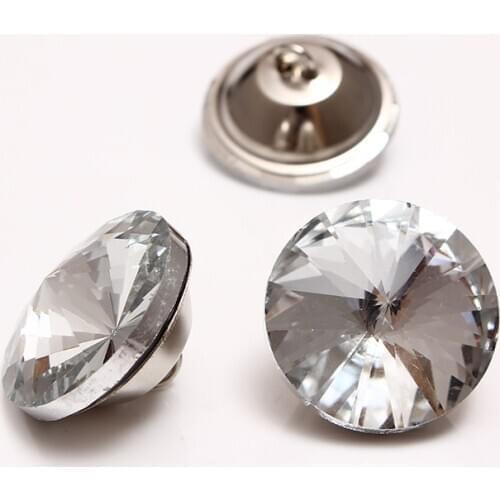 5500PCS/lot) 25mm clear crystal buttons +(5000pcs/lot) 20mm rhinestone glass sewing button