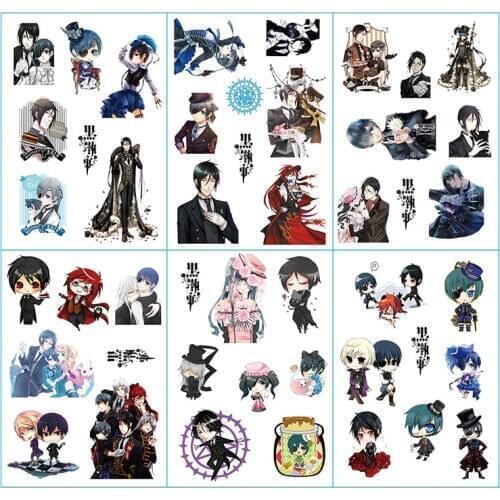 6 Sheets/Set Anime Black Butler Decorative Sticker Scrapbooking DIY Craft Stickers Stationery