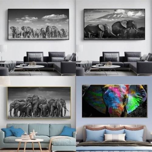 African Elephant Wild Animal Picture On Canvas Wall Art Posters And Prints Modern Home Decor Wall Painting For Living Room