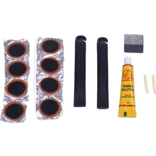 Bike Accessories Portable Repair Tools Mountain Bike Motobikes Tire Repair Tools Free Glue Pieces Bicycle Tire Repair Kit Sets