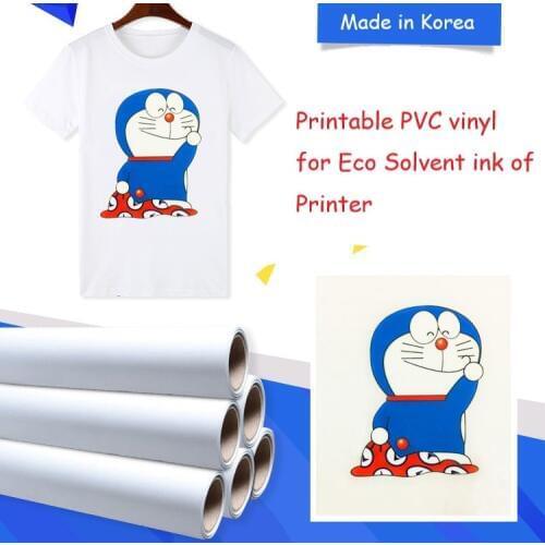 Free shipping 50cmx100cmHigh-Quality Printable Vinyl Digital Printable PVC for Eco Solvent ink of Printer T-shirt Printing Press