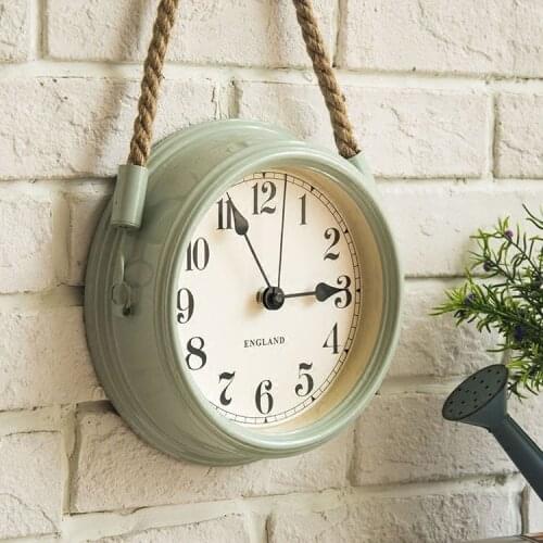 8 inch American style Modern Simplicity Hemp rope Wall Clock Exquisite Living Room Bedroom Iron Clock Moistureproof Quartz Watch