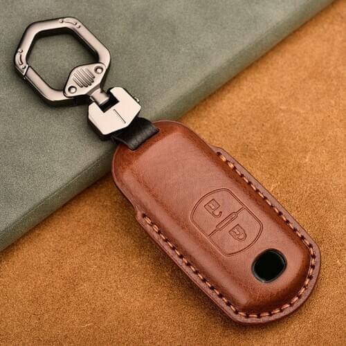 Genuine Leather Fits Car key case keyfob For Mazda 2 3 5 6 8 Axela Atenza CX3 CX4 CX5 CX7 CX9 RX MX-5 Miata Remote Car styling