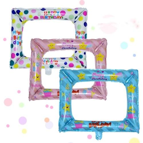 Explosive family photo frame balloon birthday party decoration aluminum film balloon scene decoration props