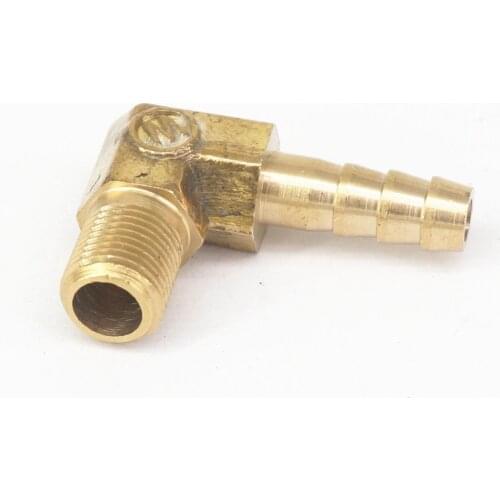 LOT 2 Hose Barb I/D 6mm x 1/8" BSP Male Thread Elbow Brass coupler Splicer Connector fitting for Fuel Gas Water