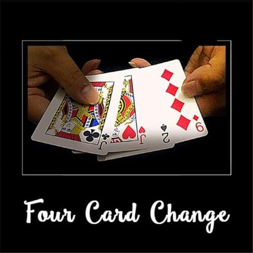 Four Card Change By J.C Magic Tricks Close Up Street Stage Card Magic Props Magia Mentalism Illusion Gimmick Props Magicians