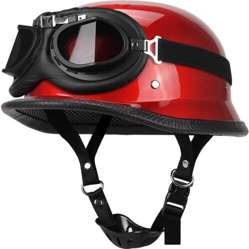 Motorcycle Helmet Leather Helmet For Motorcycle BLACK Motorcycle Open Face Half Helmet Retro Moto Helmet Summer Casco Moto DOT