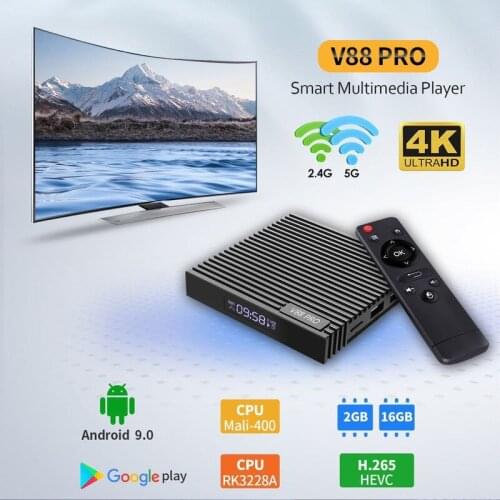 NEW 4K HD V88 PRO Set-top Box Network Player Network Set-top Box TV BOX Smart Multimedia Player Built-in WIFI HDR High Dynamic