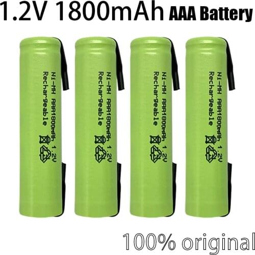 New 100% Original AAA 1800 mAh 1.2V Quality Ni-MH Rechargeable Battery 1.2V Rechargeable Battery 3A Baterias