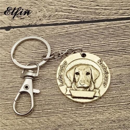 New Vintage Labrador Retriever Keychains Antique Silver Plated Labrador Retriever Key Chains Keyrings Pet Dog Jewellery