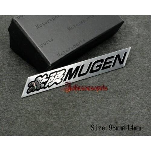 Wholesale 10X 3D Aluminum Mugen Emblem Chrome Logo Rear Badge For Car Trunk Sticker Car Styling