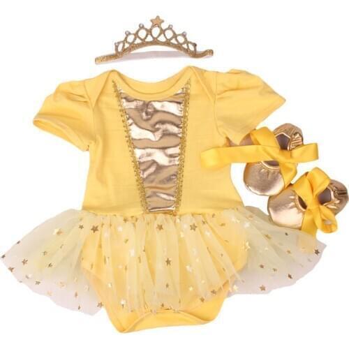 Gown Cotton Baby Girl First 1st Birthday Party Dress Cute Gold Tutu Cake Outfits Infant Dresses Baby Girls Baptism Clothes 0-24M