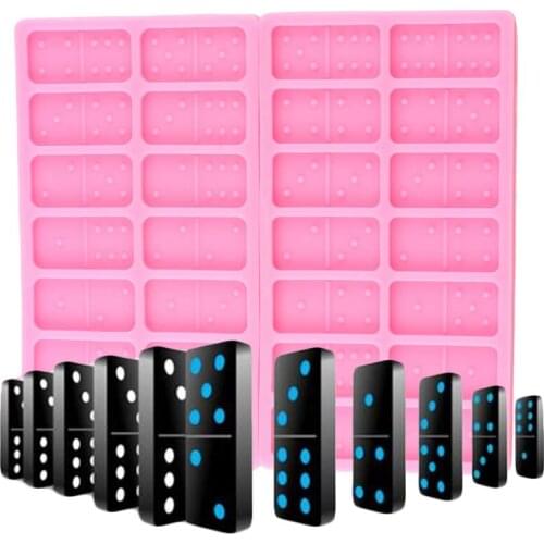 Resin Molds Game Play Epoxy Dominoes Silicone Mold Chocolate Gumpaste Mould DIY Party Sugarcraft Fondant Cake Decorating Tools
