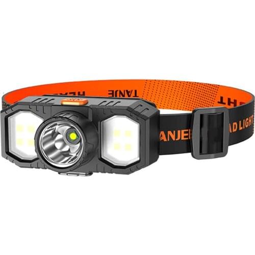 Portable mini XPE+COB LED Headlamp USB 150LM Rechargeable Waterproof Lamp Lighting for Camping Working 1200mAh Battery