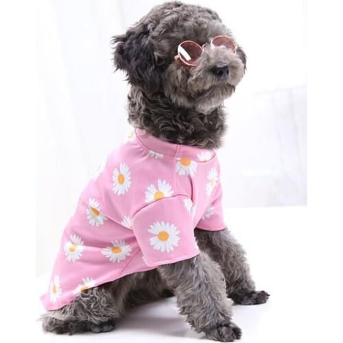 Casual pug Dog shirts t Shirt Summer Small Dog Clothes Chihuahua Travel Cute Puppy Teddy Camisole Pet Clothes Ropa Perro