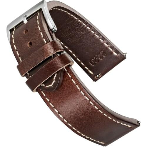 High Quality Horween Chromexcel Leather Straps Brown Soft Wrap Handmade Watch Bands 18mm 20mm 22mm