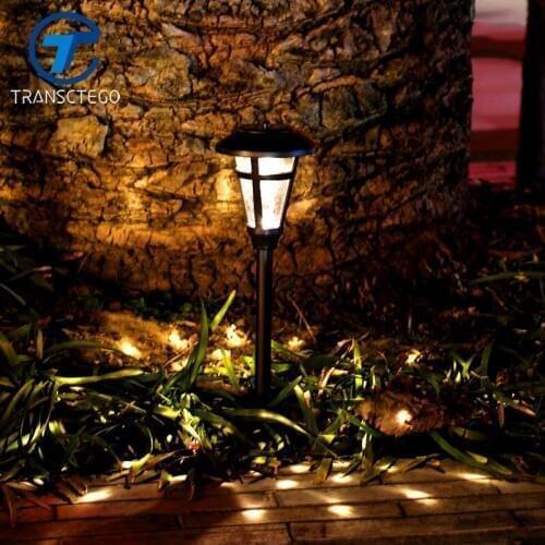 TRANSCTEGO LED solar lawn lamp outdoor solar lamp for garden decoration waterproof landscape street courtyard pathway lights