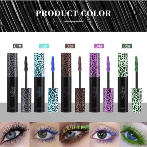 1PC Color Mascara Natural Slender Curly Lengthening Blue Green Purple Party Stage Use Waterproof Eyelashes Maquiagem TSLM2