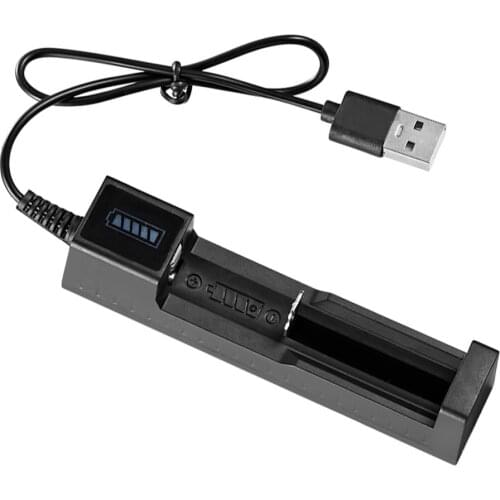 Battery Charger 18650 Lithium Rechargeable Battery Charger Universal Single Slot Cell Charging Adapter Smart Quick Charging