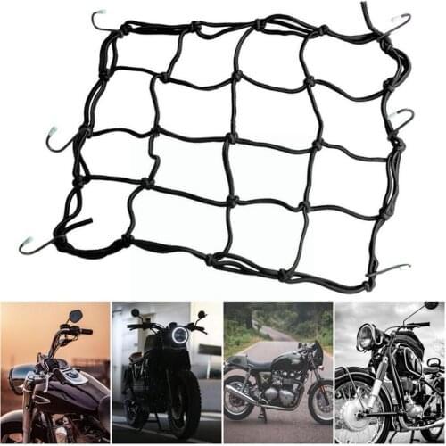 Universal Bungee Cargo Net Motorbike Helmet Mesh Storage Nets Motorcycle Organiser Down Storage Bungee Hold Helmet Luggage N0E2