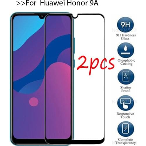 2pcs screen protector on for huawei honor 9a glass honor paly 9a on honor 9a play 9 a play9a 2020 phone safety armor glass 6.3