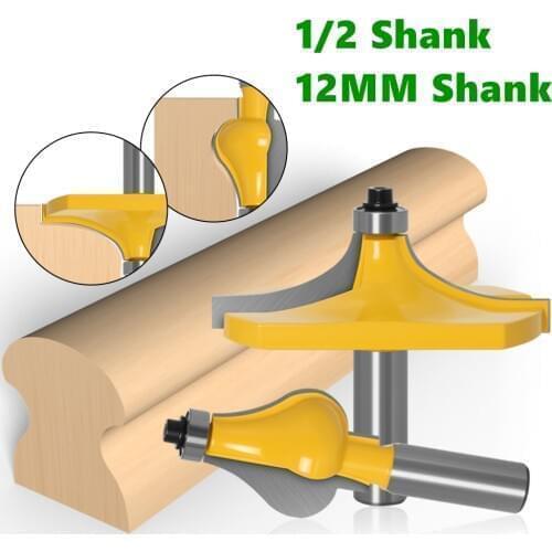 1/2" Shank 12mm shank andrail Router Bit Set - Standard/Flute Line knife Woodworking cutter Tenon Cutter for Woodworking Tools
