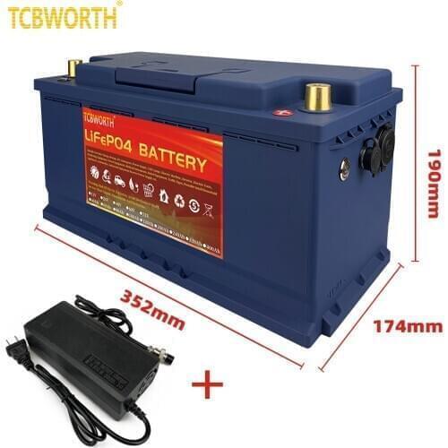 2021 New 12V 100Ah LiFePO4 Lithium Iron Phosphate Battery 1200Wh Lithium Iron For RV Campers Solar Golf Carts Marine