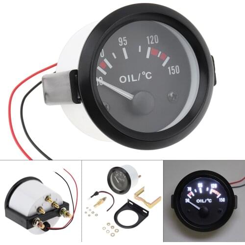 1pc 2 inch 12V Universal Car Water Temperature Meter Water Temp Gauge Voltmeter Ammeter Oil Pressure Fuel Level Volt Meter