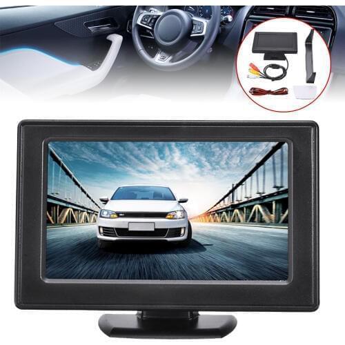 4.3inch Car Monitor For Rear View Camera LCD Display Reverse Camera Monitor Audio Video Input For Car Reversing Parking Monitor