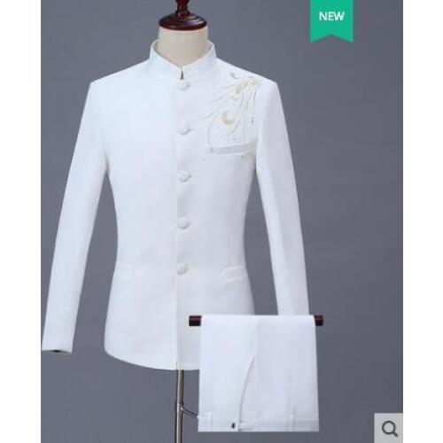 Blazer men formal dress latest coat pant designs marriage suit men Chinese tunic suit masculino trouser wedding suits for mens