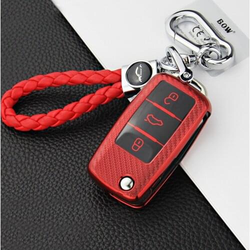 TPU Car Key Case Cover Holder Key Chain Ring For Volkswagen VW Passat B5 B6 B7 Golf Jetta Bora Polo Sagitar Tiguan Key Protector