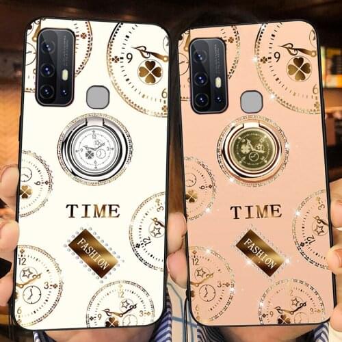 Clock Magnetic Finger Case For Vivo Z6 Y85 Z1 V9 Y81 Y93s Y83 X30 X27 X23 X21 S1 Pro Soft Silicone TPU 360 Ring Back Cover