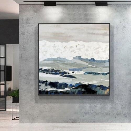 Decor Landscape Canvas Oil Painting Abstract Art Large Modern Art Minimal Painting Minimalist Art Dining Room Wall Art No Frame