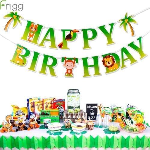 Frigg Kids Jungle Party Jungle Animals Birthday Party Decorations Animal Theme Jungle Safari Childrens Party Decoration Supplie