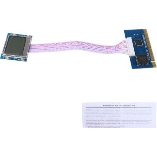 PCI Motherboard Diagnostic Tester Analyzer LCD Post Test Card For Desktop Laptop