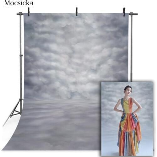 Smoky gray Abstract Texture Backdrop for Photography Newborn Kids Adult Birthday Portrait Photo Booth Background Wedding Props