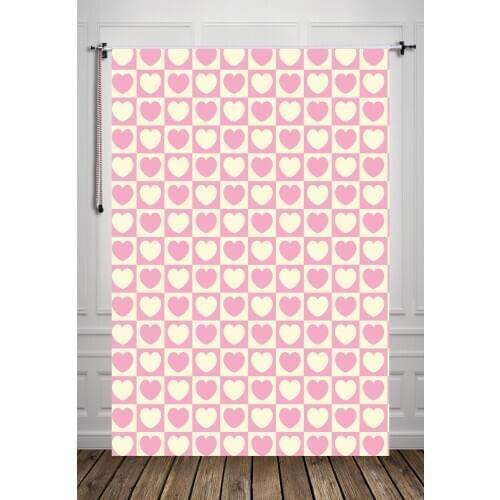 5x7ft Pink Heart VAlentine Day Photography Backdrop Photo Backdrop Studio Background