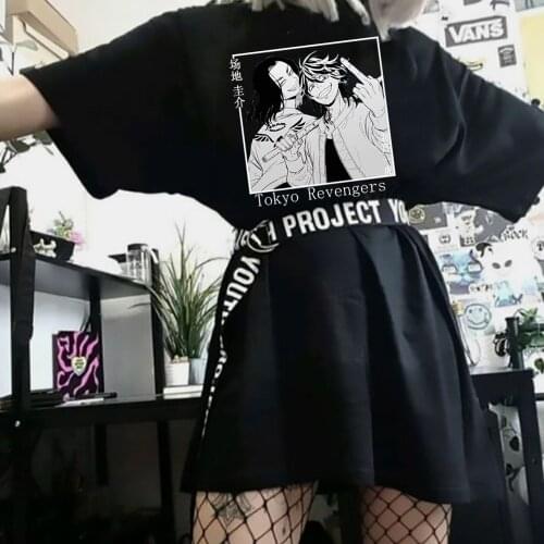 Tokyo Revengers Print Tshirt Baji Keisuke Hanemiya Kazutora Friend Summer T-Shirt Short Sleeve Women Clothes 90S
