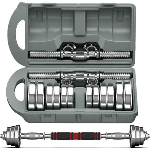 Pure Steel Dumbbells Weightlifting Men Fitness Equipment Barbell A Pair Plating Household Suit 30kg