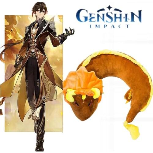 Game Genshin Impact Zhong Li Dragon Plush Doll Pillows 68CM Anime Cosplay Costume Props Accessories Cartoon Bolster