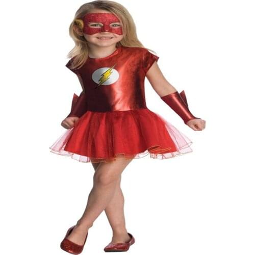 Deluxe Child Dawn Of Justice Superhero Flashman Halloween Costume Girls Princess Diana Dressing-Up 2021 New Gifts Cos Set Dress