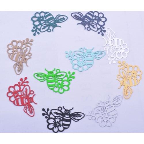 50pcs AC12246 20*30mm Brass Painted Cute Animal bee Charms Thin Pendant DIY Jewelry Earring Findings