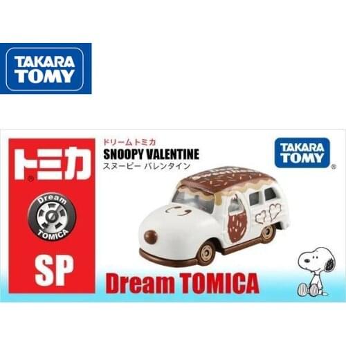 TAKARA TOMY Domeka alloy car model girl toy Snoopy Snoopy Valentines Day color 856634