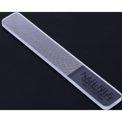 Fashion Clear Nano Glass Nail File Manicure Polishing Tool Printed Handle Nail File Nail Art Tools