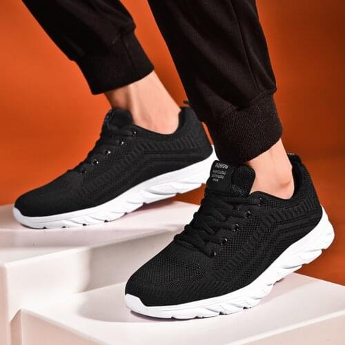 Mens Sneakers Breathable Light Running Shoes Lace-Up Jogging Shoes for Man Sneaker Anti-Odor Male Casual Shoes Drop Shipping