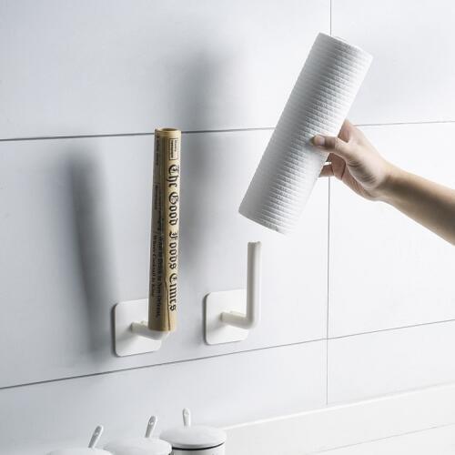 Adhesive Wall Mount Toilet Paper Holder Kitchen Roll Paper Self Stainless Steel Bathroom Tissue Towel Accessories Rack Holders