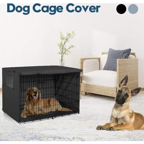 New Dog Kennel House Cover Waterproof Washable Outdoor Pet Kennel Crate Cover Dust-proof Durable Oxford Dog Cage Cover Foldable