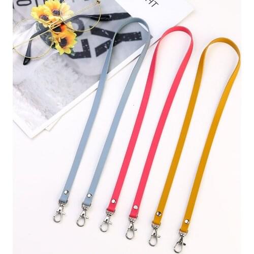 New Solid Long PU Leather Metal Chain Shoulder Bag Buckle Handle DIY Purse Strap Handbags Belts Strap Bags Accessory