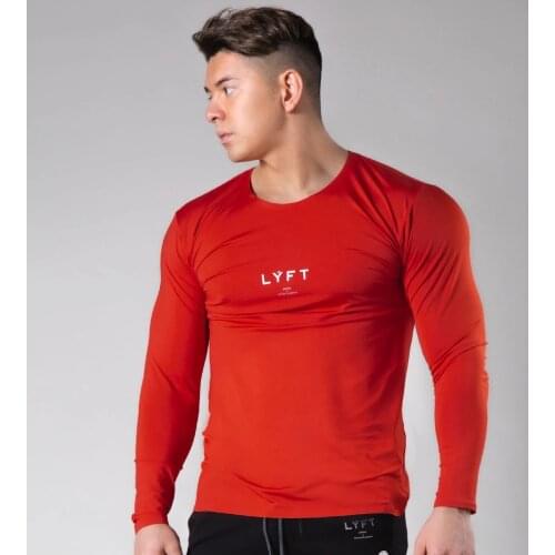 Mens Spring and Autumn Sports Pullover Undershirt Milk Silk Running Fitness Long Sleeve